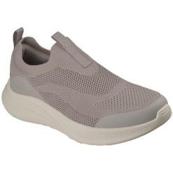 Buty sportowe męskie Skechers Bobs Moda Flex Broad Acre. Szare buty sportowe męskie Skechers, bez zapięcia, na fitness i siłownię. Za 490.00 zł.