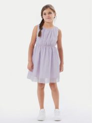 NAME IT Sukienka letnia Vabos 13218323 Fioletowy Regular Fit. Fioletowe sukienki dla dziewczynek Name it, na lato, bez wzorów, z syntetyku, bez ramiączek. Za 89.99 zł.