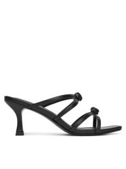 JENNY Klapki CWBFFS20S-1 Czarny. Czarne klapki damskie Jenny, bez wzorów, ze skóry, bez obcasa. Za 95.99 zł.