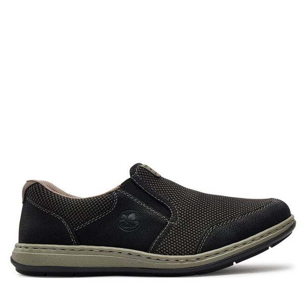 Półbuty Rieker. Czarne półbuty na co dzień męskie Rieker, bez zapięcia. Za 199.99 zł.