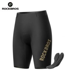 Spodenki rowerowe ROCKBROS. Czarne szorty męskie ROCKBROS, na lato, m, bez wzorów, z materiału. Za 304.96 zł.