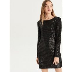 Sukienka z cekinami - Czarny. Czarne sukienki damskie Sinsay. Za 129.99 zł.