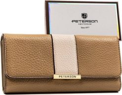 Peterson Duży, poziomy portfel damski ze skóry ekologicznej - Peterson NoSize. Portfele damskie Peterson, bez wzorów, ze skóry ekologicznej. Za 103.54 zł.