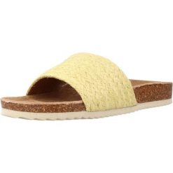 Sandały XTI 035668x Żółty. Żółte sandały damskie Xti, bez wzorów, ze skóry, bez obcasa, bez zapięcia. Za 107.99 zł.