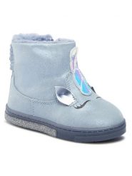 Primigi Kozaki 4904711 M Błękitny. Niebieskie buty zimowe dziewczęce Primigi, bez wzorów, ze skóry, bez zapięcia. Za 379.99 zł.