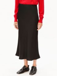 ARMEDANGELS satynowa spódnica - Lenovaa Kobiety Satyna czarny, XS. Czarne spódnice damskie ARMEDANGELS, xs, bez wzorów, z acetatu. Za 279.95 zł.