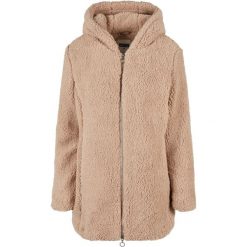Kurtka polarowa z kapturem damska Urban Classics Sherpa. Brązowe kurtki damskie Urban Classics, bez wzorów, z polaru, z kapturem. Za 298.00 zł.