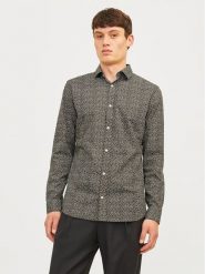 Jack & Jones Koszula Blackpool 12260625 Szary Slim Fit. Szare koszule męskie Jack & Jones, l, bez wzorów, z bawełny, bez kołnierzyka, bez ramiączek. Za 129.99 zł.