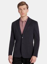 PAKO LORENTE - Granatowa dzianinowa marynarka męska. Marynarki męskie Pako Lorente, bez wzorów, z bawełny, casualowe. Za 399.99 zł.