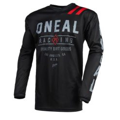 Jersey rowerowy mtb O'neal Element DIRT black/gray. Czarne bluzy męskie O'NEAL, m, bez wzorów, z jersey, bez kaptura. Za 166.60 zł.