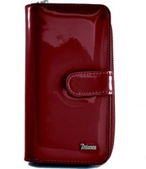 Peterson PETERSON skórzany portfel damski BC603 ochrona RFID czerwony lakier BC603. Brązowe portfele damskie Peterson, bez wzorów, z lakierowanej skóry. Za 149.00 zł.