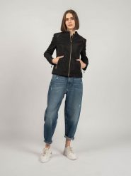 Geox Kurtka "Shakima Biker" | W9220L T2506 | Shakima Biker | Kobieta | Czarny. Czarne kurtki damskie Geox, l, bez wzorów, z poliesteru, bez kaptura. W wyprzedaży za 299.00 zł.