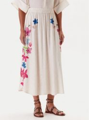 Tatuum Spódnica midi Katia 2 T2511.173 Beżowy Regular Fit. Brązowe spódnice damskie Tatuum, bez wzorów, z wiskozy, midi. Za 299.99 zł.