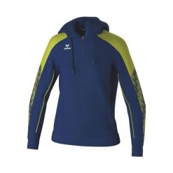 Damska bluza dresowa z kapturem Erima Evo Star. Niebieskie bluzy damskie Erima, bez wzorów, z dresówki, z kapturem. W wyprzedaży za 176.00 zł.