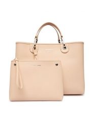 Emporio Armani Torebka EW000360 AF12036 M1332 Beżowy. Brązowe torebki do ręki damskie Emporio Armani, bez wzorów, ze skóry, bez dodatków. Za 1,339.00 zł.