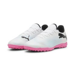 Buty Puma Future 7 Play Tt, Mężczyźni. Białe buty sportowe męskie Puma, z materiału, bez zapięcia, do piłki nożnej. Za 239.58 zł.