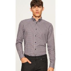 Koszula w kratkę slim fit - Szary. Koszule męskie marki Reserved. W wyprzedaży za 59.99 zł.