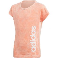 Koszulka dziewczęca YG Linear P Tee pomarańczowy r. 128 (CF7236). Bluzki dla dziewczynek marki Adidas. Za 67.50 zł.