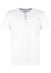 T-shirt z rozpinanym dekoltem TM-HUBRIS. Białe t-shirty męskie Volcano, l, bez wzorów, z bawełny, klasyczne, bez kołnierzyka. Za 69.99 zł.