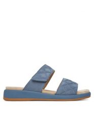 Caprice Klapki 9-27204-44 Niebieski. Niebieskie klapki damskie Caprice, bez wzorów, ze skóry, bez obcasa. Za 150.99 zł.