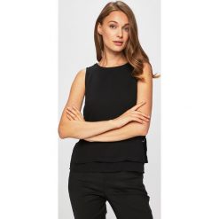 Morgan - Bluzka. Czarne bluzki damskie Morgan, m, bez wzorów, z poliesteru, bez kołnierzyka, bez ramiączek. W wyprzedaży za 79.90 zł.