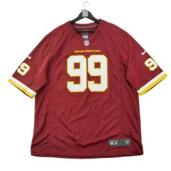 Second life - Nike koszulka męska NFL Washington Commanders - Jak nowy. Czerwone koszulki sportowe męskie Nike, l, bez wzorów, bez kołnierzyka, bez ramiączek, do piłki nożnej. Za 212.96 zł.