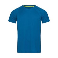 Męska Koszulka Active 140. Niebieskie koszulki sportowe męskie Stedman, m, bez wzorów, bez kołnierzyka, bez ramiączek, trekkingowe. Za 50.99 zł.