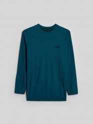 4F Bielizna termoaktywna bezszwowa (góra) męska - turkusowa XXL/3XL. Niebieskia bielizna termoaktywna męska 4f, m, z materiału. Za 169.99 zł.
