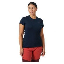Koszulka damska Helly Hansen HH Lifa Active Solen. Niebieskie t-shirty damskie Helly Hansen, bez wzorów, z tkaniny, bez kołnierzyka. Za 256.00 zł.