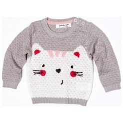 Minoti Dziewczęcy Sweter Z Kotem 74/80 Szary. Swetry dla dziewczynek marki Minoti. Za 75.00 zł.