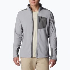 Bluza trekkingowa męska Columbia Klamath Range Full Zip. Szare bluzy męskie Columbia, l, bez wzorów, z polaru, bez kaptura, trekkingowe. Za 234.45 zł.