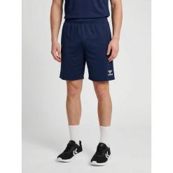 Szorty Hummel. Niebieskie szorty sportowe damskie Hummel, bez wzorów, z materiału, sportowe, do piłki nożnej. Za 127.00 zł.