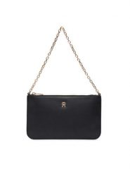 Tommy Hilfiger Torebka Th Icon Chain Shoulder Pouch AW0AW18298 Czarny. Czarne torebki do ręki damskie Tommy Hilfiger, bez wzorów, ze skóry, wizytowe, bez dodatków. Za 369.99 zł.