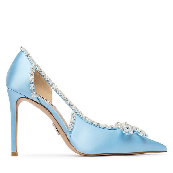 Szpilki Steve Madden. Niebieskie szpilki damskie Steve Madden, bez wzorów, bez obcasa, bez zapięcia. Za 553.99 zł.