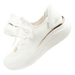 Buty Skechers Bobs B Love-True Delight Slip-Ins 117617/WHT białe. Białe obuwie sportowe damskie bez wzorów, z gumy. Za 451.08 zł.