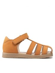 Lasocki Kids Sandały CI12-CAPSULE-03 Żółty. Żółte sandały dziewczęce Lasocki Kids, z nubiku, bez zapięcia. Za 179.99 zł.