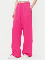 HUGO Spodnie dresowe Nasuede_4 50541179 Różowy Relaxed Fit. Czerwone spodnie dresowe damskie Hugo, xs, bez wzorów, z bawełny. Za 329.99 zł.