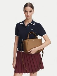 Lacoste Torebka NF5237DJ Niebieski. Niebieskie torebki do ręki damskie Lacoste, bez wzorów, ze skóry, bez dodatków. Za 594.99 zł.