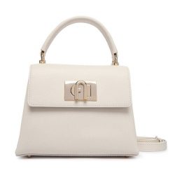 Torebka Furla. Białe torebki do ręki damskie Furla, bez wzorów, klasyczne, bez dodatków. Za 1,719.00 zł.