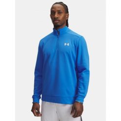 Bluza Under Armour Armour Fleece 1/4 Zip. Niebieskie bluzy męskie Under Armour, bez wzorów, bez kaptura. Za 254.00 zł.