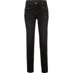 Dżinsy "push up" STRAIGHT bonprix czarny "stone". Czarne jeansy damskie bonprix. Za 139.99 zł.