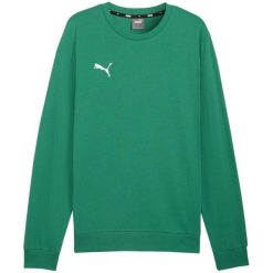 Bluza Męska Team Goal Crew Neck Casual. Zielone bluzy sportowe męskie Puma, m, bez wzorów, bez kaptura, trekkingowe. Za 240.99 zł.