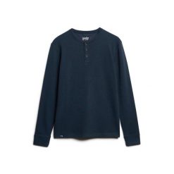 Bluza z tunezyjskim kołnierzem Superdry The Merchant Store. Niebieskie bluzy męskie Superdry., m, bez wzorów, bez kaptura. W wyprzedaży za 216.00 zł.