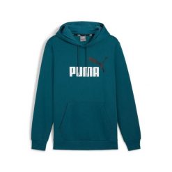 Męska bluza sportowa z kapturem PUMA Essentials+. Zielone bluzy męskie Puma, m, bez wzorów, z bawełny, z kapturem. Za 233.95 zł.