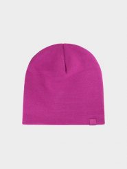 4F Czapka beanie dziecięca - fioletowa Uniwersalny. Fioletowe buty zimowe dziewczęce 4f, bez wzorów, z syntetyku, bez zapięcia. W wyprzedaży za 9.99 zł.