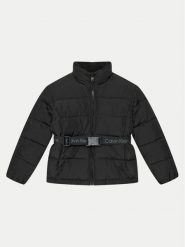 Calvin Klein Jeans Kurtka zimowa IG0IG02592 D Czarny Slim Fit. Czarne buty zimowe dziewczęce Calvin Klein Jeans, bez wzorów, z jeansu, bez zapięcia. Za 479.99 zł.