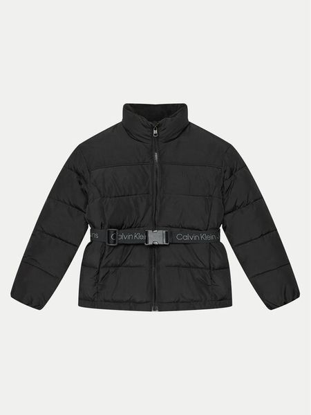 Calvin Klein Jeans Kurtka zimowa IG0IG02592 D Czarny Slim Fit. Czarne buty zimowe dziewczęce Calvin Klein Jeans, bez wzorów, z jeansu, bez zapięcia. Za 429.99 zł.