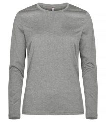 Clique Damska koszulka Basic Active-T z długim rękawem, spun dyed poliester –. Szare t-shirty damskie CLIQUE, l, bez wzorów, z materiału, klasyczne, bez kołnierzyka. Za 95.66 zł.