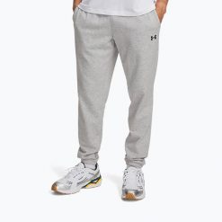 Spodnie męskie Under Armour Rival LW Jogger. Szare buty sportowe męskie Under Armour, bez zapięcia, na fitness i siłownię. Za 169.99 zł.