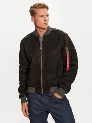 Alpha Industries Kurtka bomber 148122 Czarny Regular Fit. Czarne kurtki męskie Alpha Industries, m, bez wzorów, z syntetyku, bez kaptura. Za 739.99 zł.